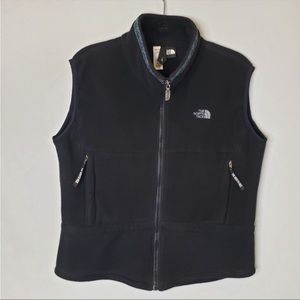 North Face Fleece Zip Up Vest Retro style Collar Trim/Accent Women's Large